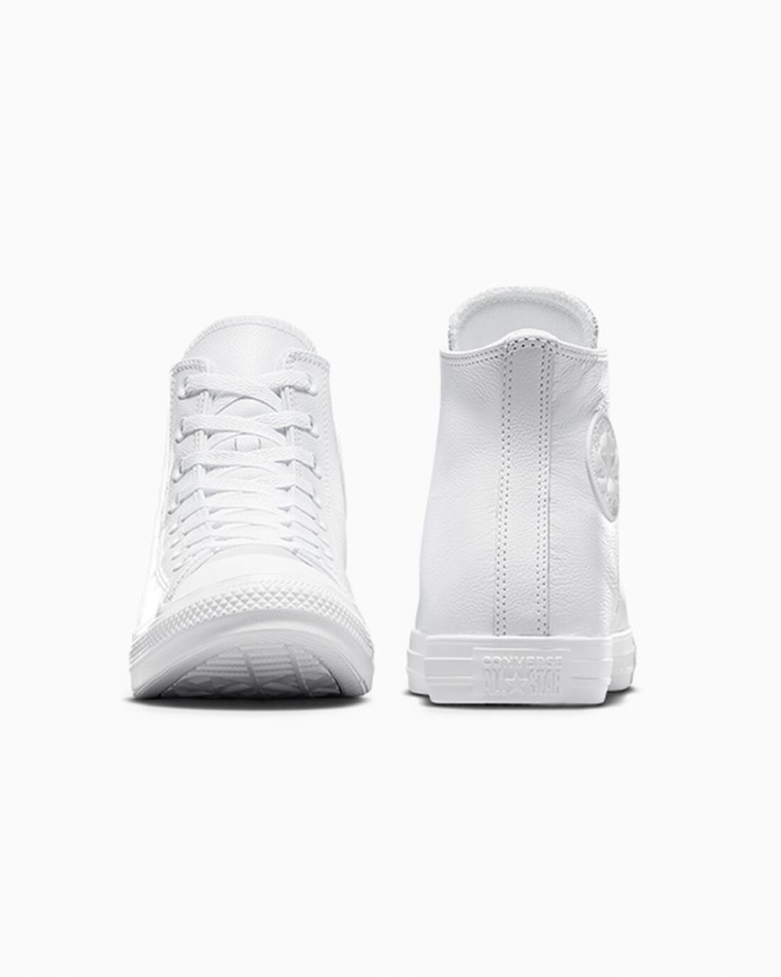 Tenis Converse Chuck Taylor All Star Couro Cano Alto Feminino Branco | PT V0P1T30